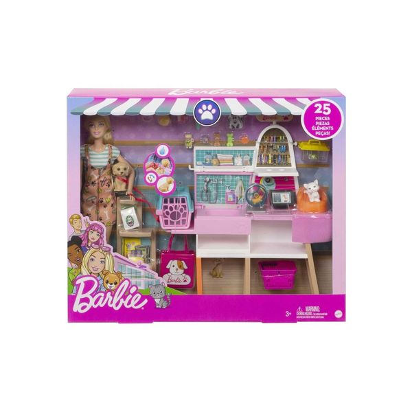 Mattel GRG90 - Barbie - Spielset Mit Puppe Und ZubehöR, Haustiersalon-image