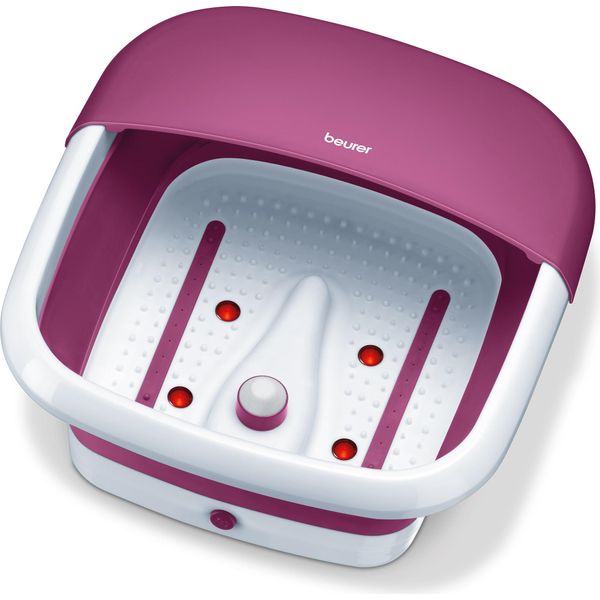 Idromassaggio Plantare Beurer Fb 30 Pediluvio Formato Pieghevole Bianco Rosa-image