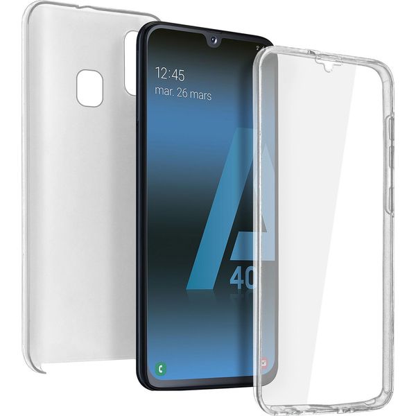 Avizar, Cover Protettiva Per Samsung Galaxy A40, Fronte + Retro, Trasparente-image