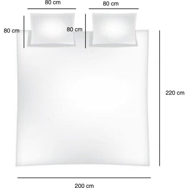 Biancheria Da Letto Monocolore Reversibile 100% Raso Di Cotone Con Cerniera Per Letto Singolo E Matrimoniale Grigio/Antracite 200 X 220 Cm + 2X 80 X 80 Cm-image