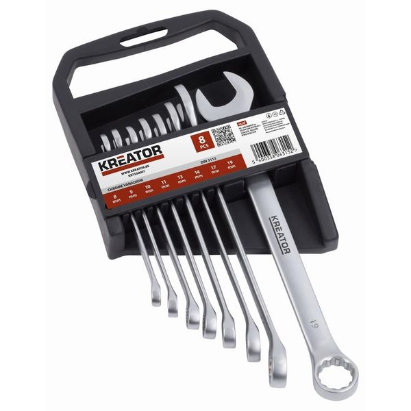 Kreator KRT500007 - Set Di Chiavi Ad Occhiello / Aperte 8-19Mm 8Pz-image
