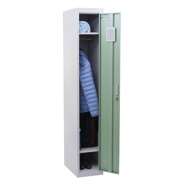 Spind Preston T163, Garderobenschrank Kleiderspind Umkleideschrank, Metall 180X30X50Cm Nach Asr A4.1 ~ Mint-GrüN-image