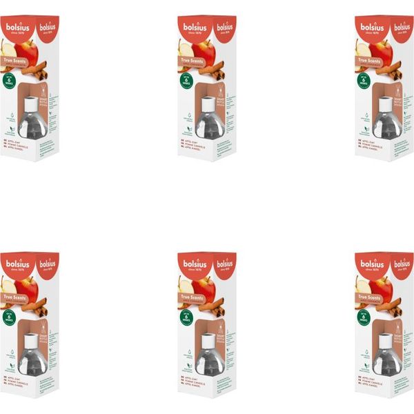 Bolsius - True Scents - Bastoncini Profumati - 60 Ml - Mela-Cannella - Confezione Risparmio - 6 Pezzi-image