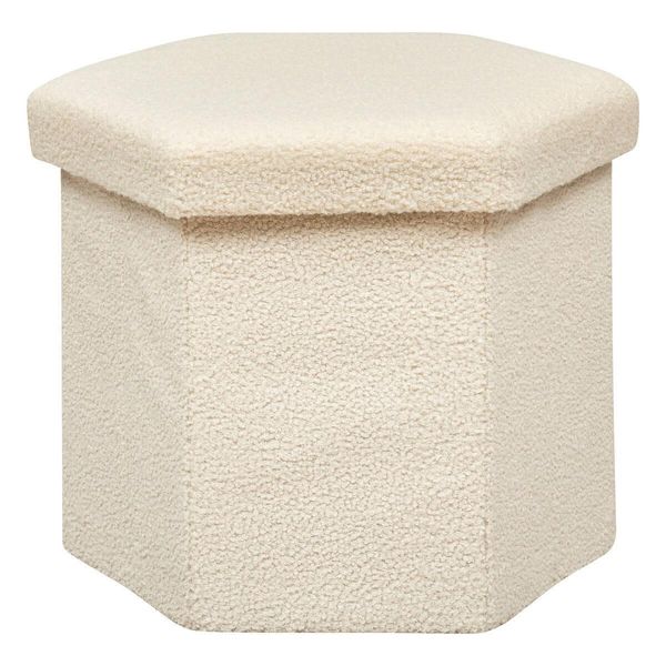 Sgabello "Jaiko"" Bouclé - 40X38 Cm - Atmosphera CréAteur D'intéRieur"-image