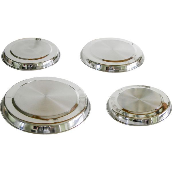 Piastre Di Copertura Del Piano Cottura In Acciaio Inox 4 Pz-image
