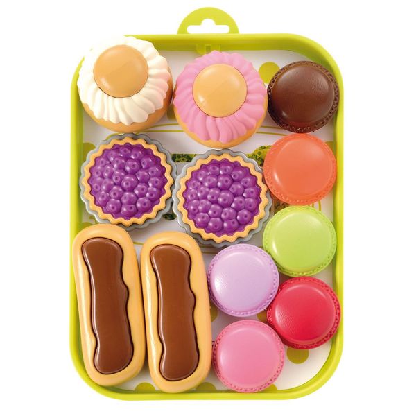 Ecoiffier 980 Vassoio Con Torta Francese Pasticceria Macarons Cibo Giocattolo-image
