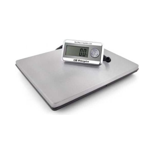 Orbegozo Pc 5500, Bilancia Da Cucina Industriale, Portata Massima 200 Kg, Funzione Tara, Alimentazione A Batteria E Con Adattatore Di Rete, Indicatore Di Batteria Scarica, Superficie In Acciaio Inox,-image