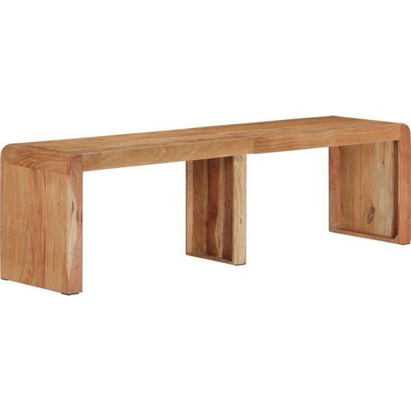The Living Store Panca 160X38X45 Cm In Legno Massiccio Di Acacia-image