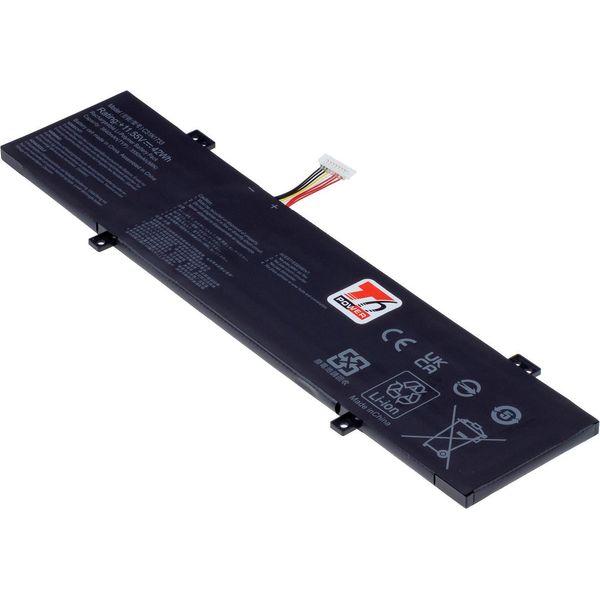 Batteria T6 Power Per Asus Vivobook Flip 14 TP412UA, Li-Poly, 11,55 V, 3640 Mah (42 Wh), Nero-image