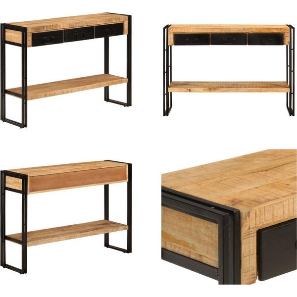 Vidaxl Tavolo Consolle 110X30X76 Cm In Legno Massiccio Di Mango - Tavolo Consolle - Tavoli Consolle - Tavolo - Tavolo Da Corridoio-image