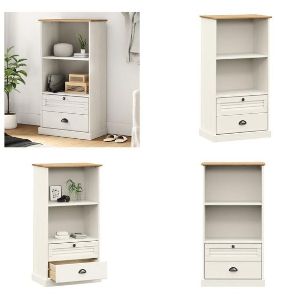 Vidaxl Libreria Vigo 60X35X114,5 Cm Pino Massiccio - Libreria - Librerie - Librerie - Librerie-image