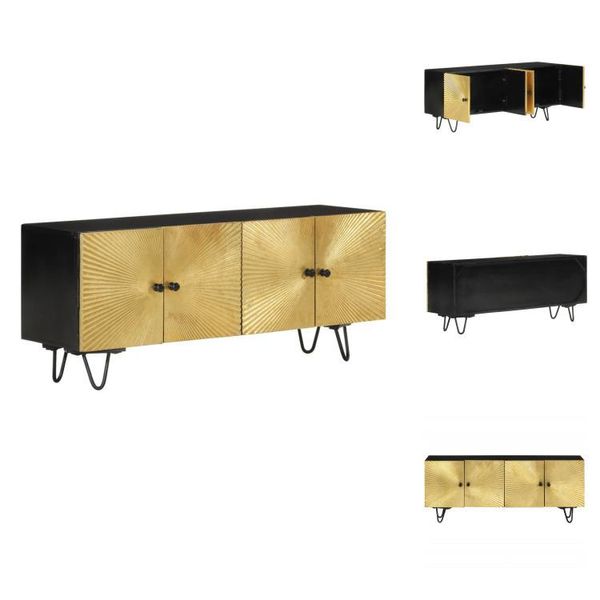 Vidaxl Mobile Tv 110X30X45 Cm In Legno Massiccio Di Mango - Mobili Tv-image