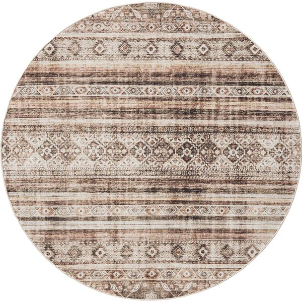Tappeto Interiyou Lavabile Gent Brown ø 160 Cm Rotondo-image