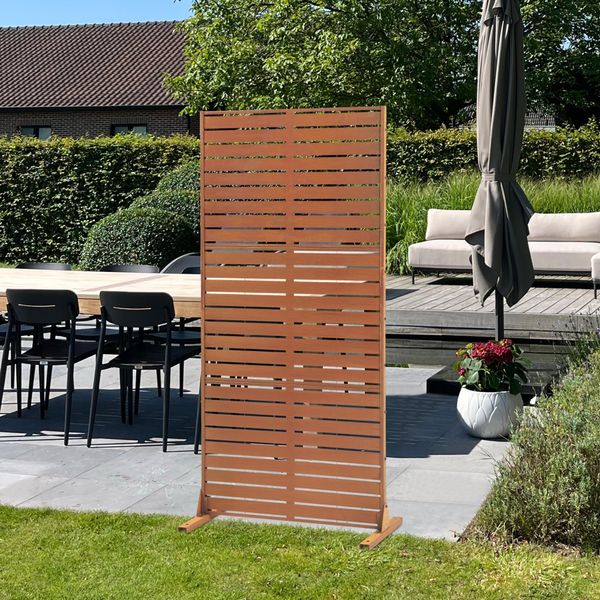 Parete Divisoria 'Nodepp' In Acciaio Corten 180 X 90 Cm In Acciaio Inox-image