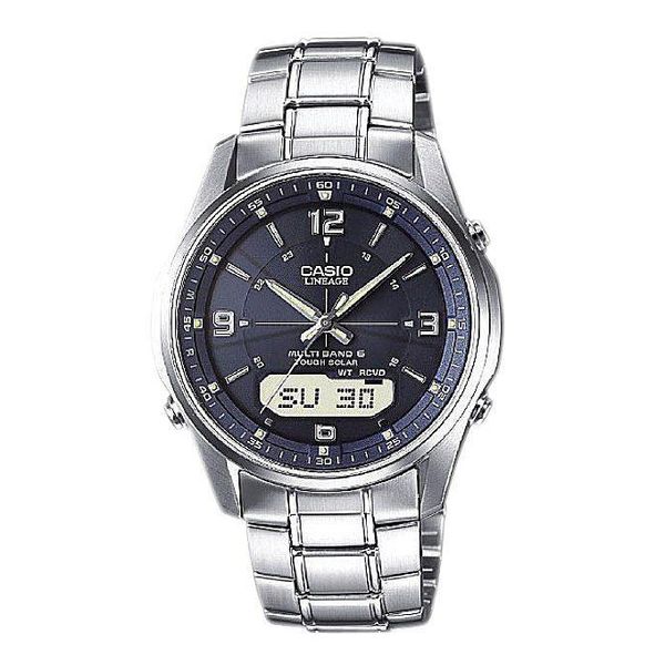 Funkchronograph Casio Funk "LCW-M100DSE-2AER", Silber (Silberfarben), Armbanduhren, Herren, Solaruhr, Armbanduhr, Herrenuhr, Edelstahlarmband, Saphirglas-image