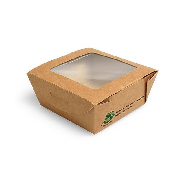 Papstar 87250 Scatola Per Salumi Papstar "Pura"", Quadrata, 350 Ml, Marrone"-image