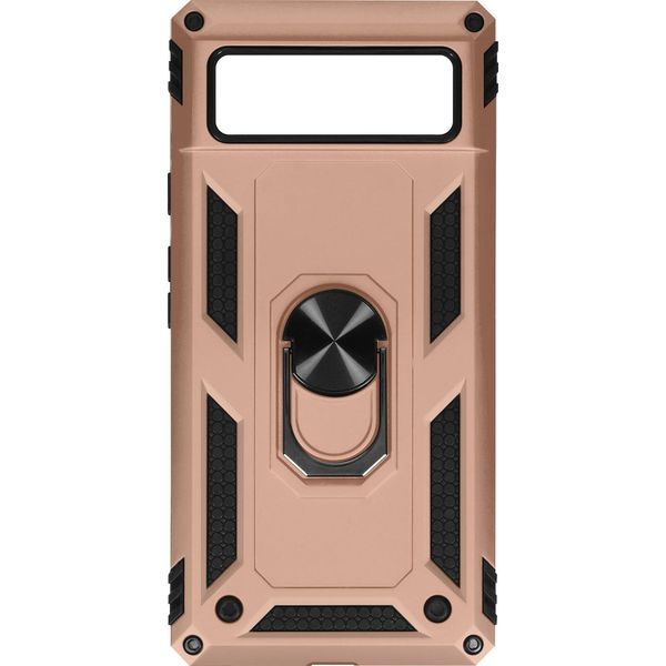 Custodia Ibrida Per Cellulare Con Supporto Ad Anello Per Google Pixel 6 - Oro Rosa-image