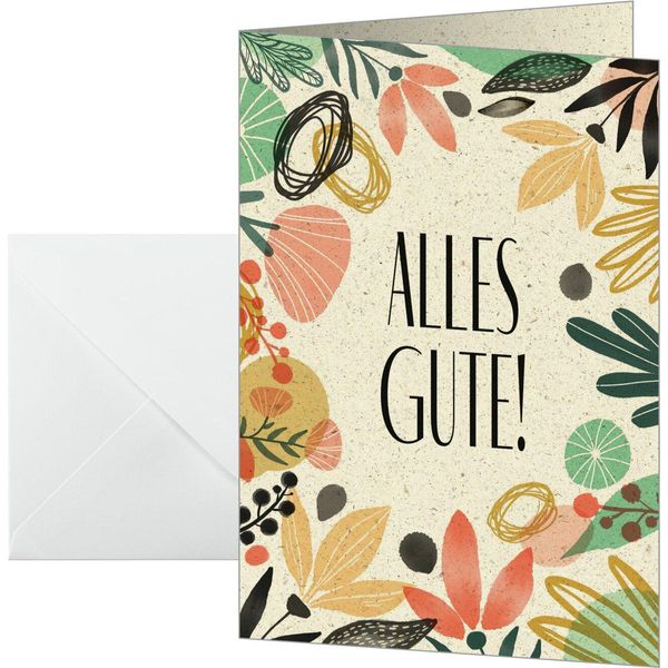 Sigel DS612 Biglietto D'auguri Sigel "Piante Colorate"", (L)105 X (H)148 Mm"-image