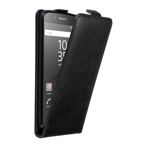 Custodia Cadorabo Per Sony Xperia Z5 Cover Protettiva In Nero Custodia Flip Per Telefono Cellulare Custodia Cover-image