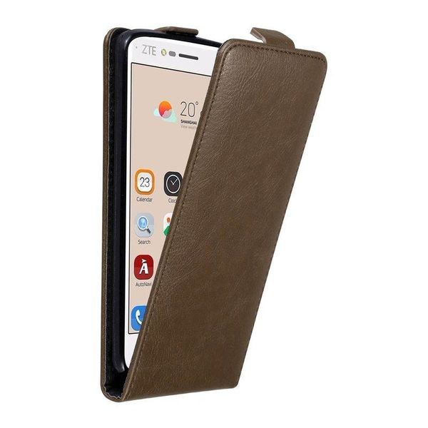 Custodia Cadorabo Per Zte Blade V8 Cover Protettiva In Marrone Custodia Flip Per Telefono Cellulare Custodia Cover-image