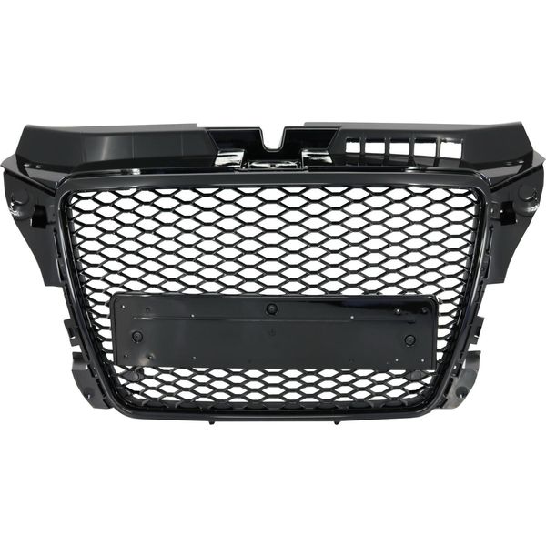 Senza Griglia Emblema Per Audi A3 8P Facelift 2007-2012 Rs Look Coperture Pdc A Nido D'ape-image