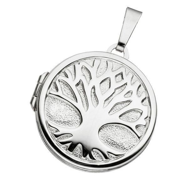 MedallionanhäNger Jobo "AnhäNger Medaillon Baum Rund", Silber (Silber 925), SchmuckanhäNger, Damen, Silber 925 (Sterlingsilber), 925 Silber-image