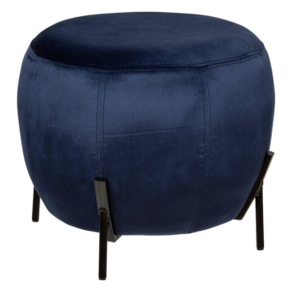 Sgabello "Calabaza"" In Velluto - D.44 Cm - Atmosphera CréAteur D'intéRieur"-image