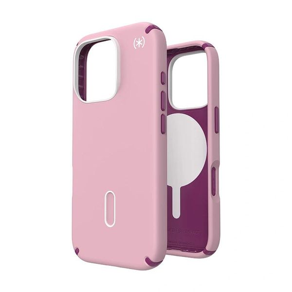 Speck Presidio2 Pro Clicklock & Magsafe - Custodia Per Iphone 16 Pro (Wednesday Pink / Boysenberry Purple / White)-image