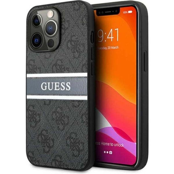 Guess Guhcp13L4Gdgr Custodia Rigida 4G Stripe Per Iphone 13 Pro / 136,1 Szary/Grey-image
