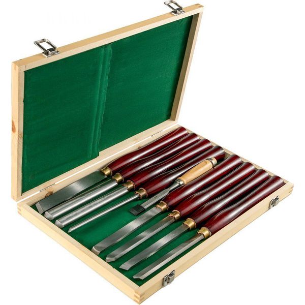 Set Di Scalpelli In Acciaio Ad Alta Velocità 8 Pezzi - Con Custodia E Scalpello In Omaggio - Set Di Scalpelli Per Intaglio Del Legno.-image