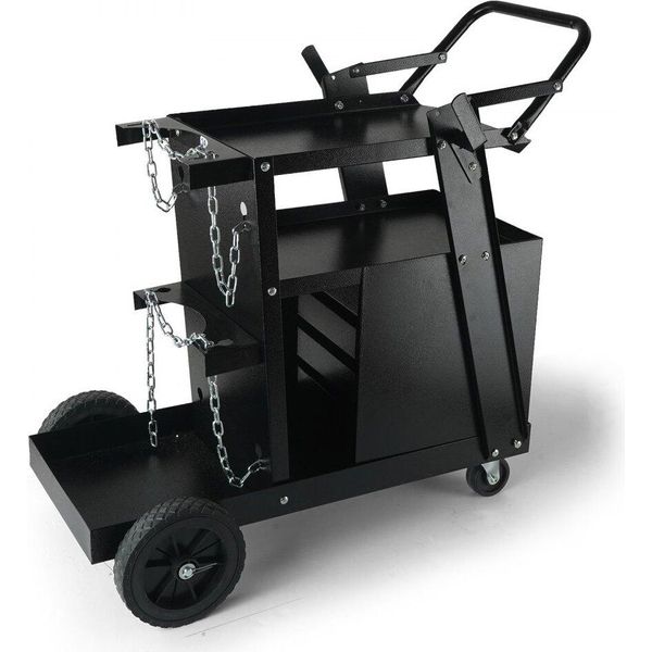 Carrello Di Saldatura 2 Ripiani Con 4 Cassetti - Carrello Di Saldatura Max. 100-120Kg Carrello Per Attrezzature Di Saldatura - 2 Portabombole - Ideale Per La Saldatura Manuale Ad Arco Schermato Con Gas Saldatura Ad Arco Con Argon-image