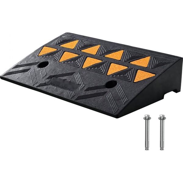 Rampa A Soglia In Gomma Piena - Portata Massima 15 Tonnellate - Rampa A Cordolo 50X30X10Cm - Rampa Per Sedie A Rotelle - Rampa Di Accesso Per Terreni Irregolari. Portata 15 Tonnellate - Rampa Per Cordoli 50X30X10,8Cm - Rampa Per Sedie A Rotelle - Rampa Di Accesso Per Terreni E Cordoli Irregolari-image