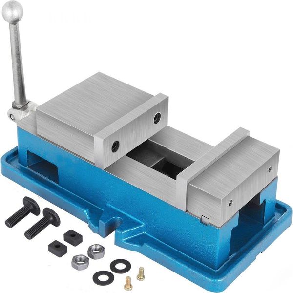 Morsa Per Metallo Altezza 40 Mm - Morsa Per Fresatrici Apertura 125 Mm - Morsa Per Forare Acciaio 24 Kn Max.-image