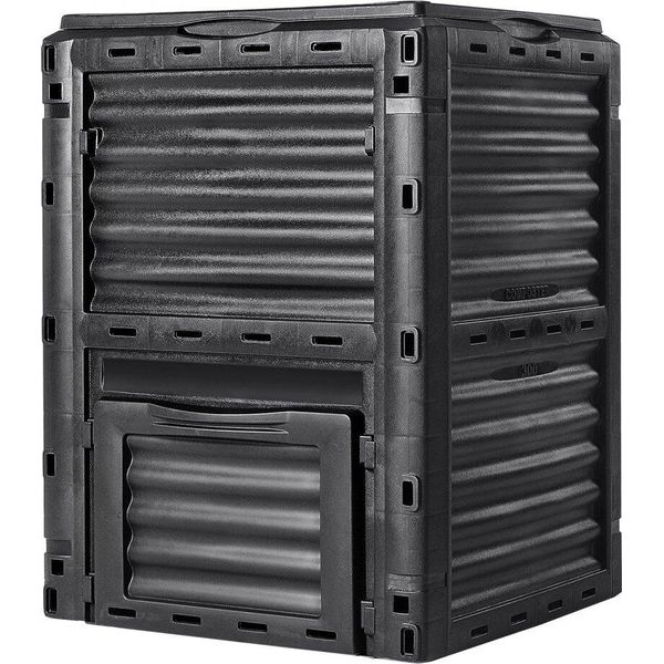 Compostiera Rapida 300L - Compostiera Da Giardino 60,7X60,5X82,5Cm - Compostiera Termica In Plastica Pp - Compostiera Resistente Alla Corrosione E Al Calore - Contenitore Per Il Compost Per Ridurre I Rifiuti Domestici-image