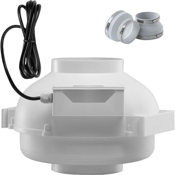 Sistema Di Ventilazione Per La Mitigazione Del Radon 98-114 Mm - Condotto In Linea Da 380 Cfm - Sistema Di Ventilazione A Tenuta Stagna Per Un'efficace Riduzione Del Radon-image