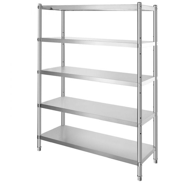 12,2 X 47 X 18,3 Cm - Scaffale Da Cucina Scaffale In Piedi Con 6 Ripiani - Scaffale In Acciaio Inox - Scaffale Per Carichi Pesanti 150 Kg - Scaffale Di Stoccaggio.-image