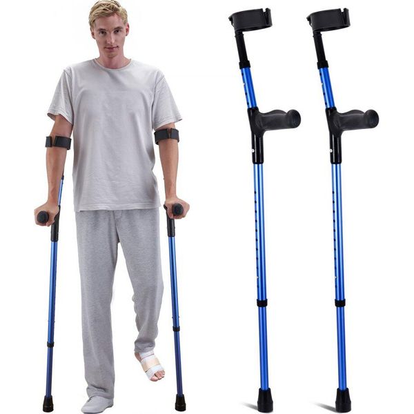 Stampelle Per Avambraccio Stampelle Ausiliarie Per La Deambulazione Coppia 158 Kg - Supporto Robusto Per La Mobilità - Ideale Per La Riabilitazione E Dopo Gli Infortuni-image