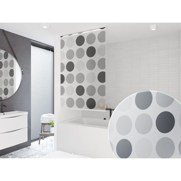 Tenda Da Doccia Di Base Personalizzata 16 Motivi! Lunghezza E Larghezza Della Tenda Da Doccia A Piacere! (Grigio Retrò, Fino A 180 Cm Di Larghezza E Fino A 240 Cm Di Lunghezza)-image