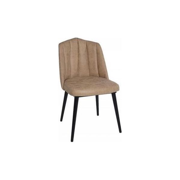 Sedia Sedia Da Pranzo Sedia Da Cucina Sedia Imbottita Poltrona Ecopelle Beige-image