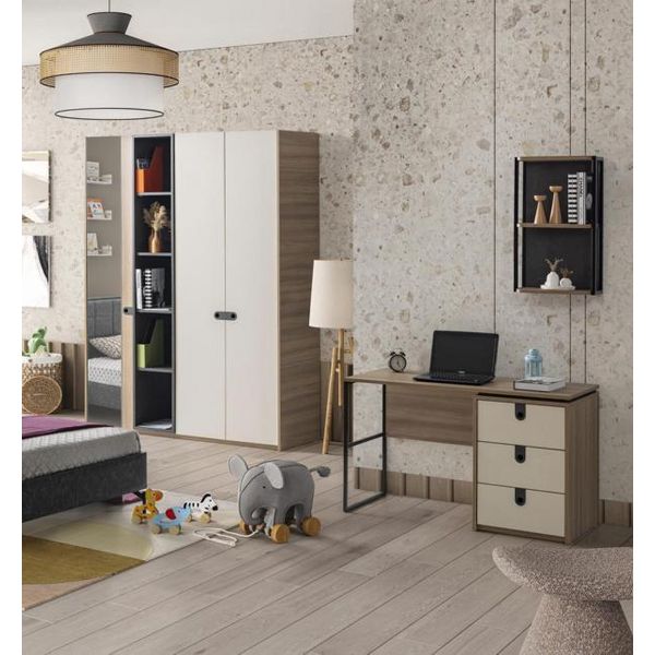 Set Di Mobili Armadio Salvaspazio Scrivania Design Moderno Stile Abitativo-image