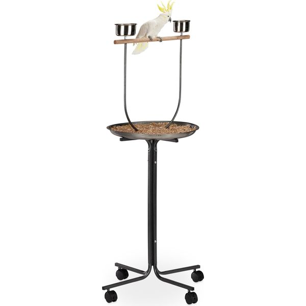 Relaxdays 10026761_0 Relaxdays Vogelspielplatz Schwarz 60,0 X 60,0 X 130,0 Cm-image