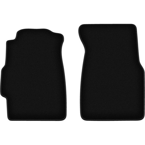 Wielganizator Tappetini Anteriori In Velluto Per Honda Civic Vi (1995-2001, Berlina) Neri, Set 2 Pz, Con Fissaggi-image