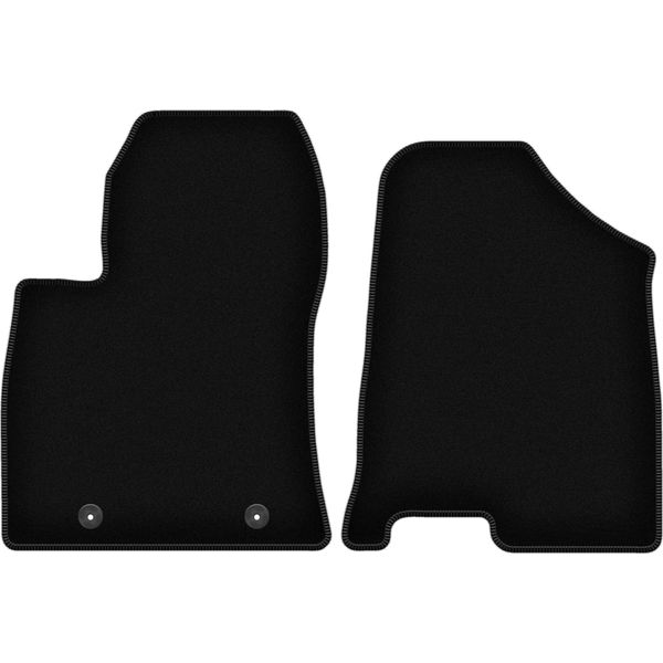 Wielganizator Tappetini Anteriori In Velluto Per Hyundai Kona Ii (2022-, Crossover) Neri, Set 2 Pz, Con Fissaggi-image