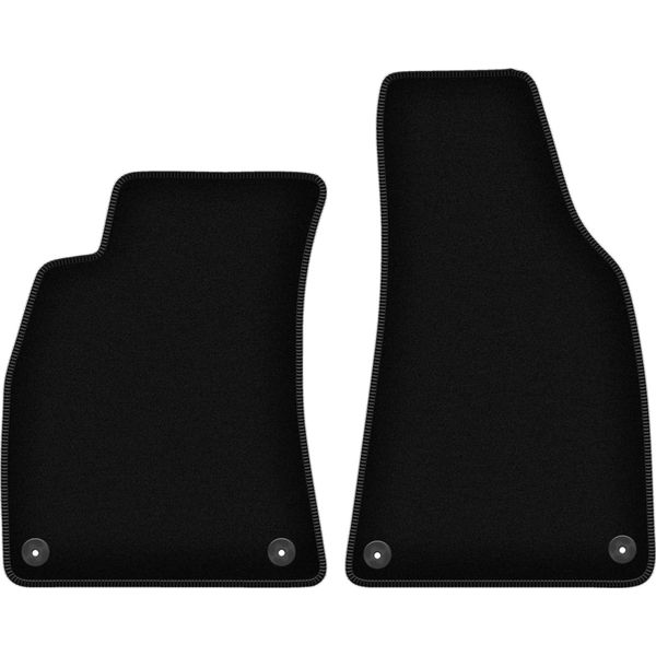 Wielganizator Tappetini Anteriori In Velluto Per Audi A4 B7 (2001-2004, Berlina, Station Wagon, Cabriolet, Avant) Neri, Set 2 Pz, Con Fissaggi-image