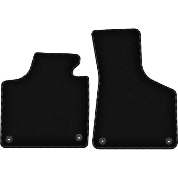 Wielganizator Tappetini Anteriori In Velluto Per Audi A3 8P (2003-2011, Hatchback, Sportback, Cabriolet) Neri, Set 2 Pz, Con Fissaggi-image