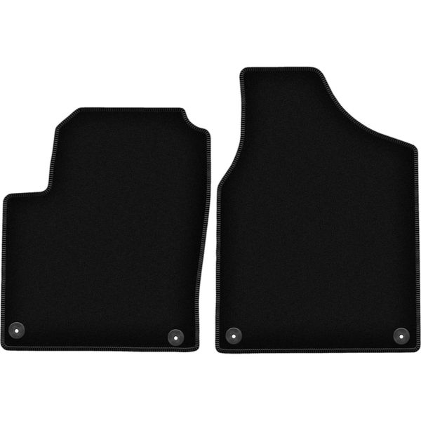 Wielganizator Tappetini Anteriori In Velluto Per Ford Galaxy MK1 (1995-2006, Minivan) Neri, Set 2 Pz, Con Fissaggi-image