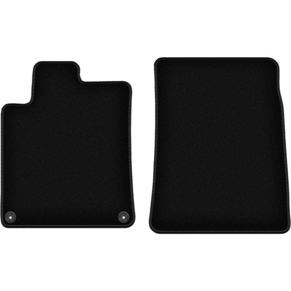 Wielganizator Tappetini Anteriori In Velluto Per Citroen C5 I (2001-2008, Berlina, Station Wagon) Neri, Set 2 Pz, Con Fissaggi-image