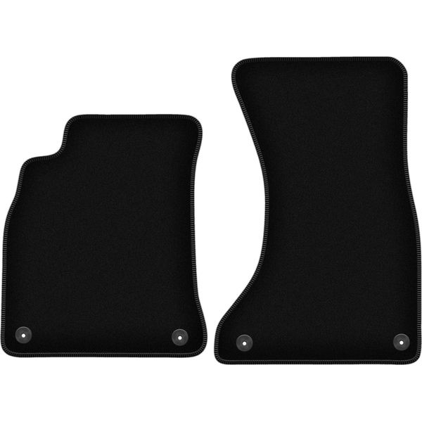 Wielganizator Tappetini Anteriori In Velluto Per Audi A4 B8 (2007-2015, Berlina, Station Wagon, Avant, Allroad) Neri, Set 2 Pz, Con Fissaggi-image