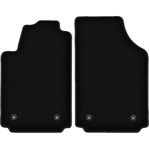 Wielganizator Tappetini Anteriori In Velluto Per Audi A2 (2000-2005, Hatchback) Neri, Set 2 Pz, Con Fissaggi-image