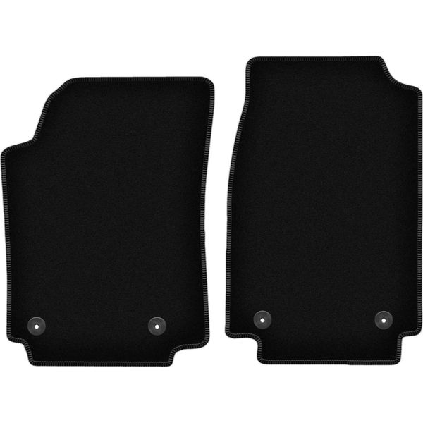 Wielganizator Tappetini Anteriori In Velluto Per Audi 100 C4 (1991-1994, Avant, Station Wagon, Berlina) Neri, Set 2 Pz, Con Fissaggi-image